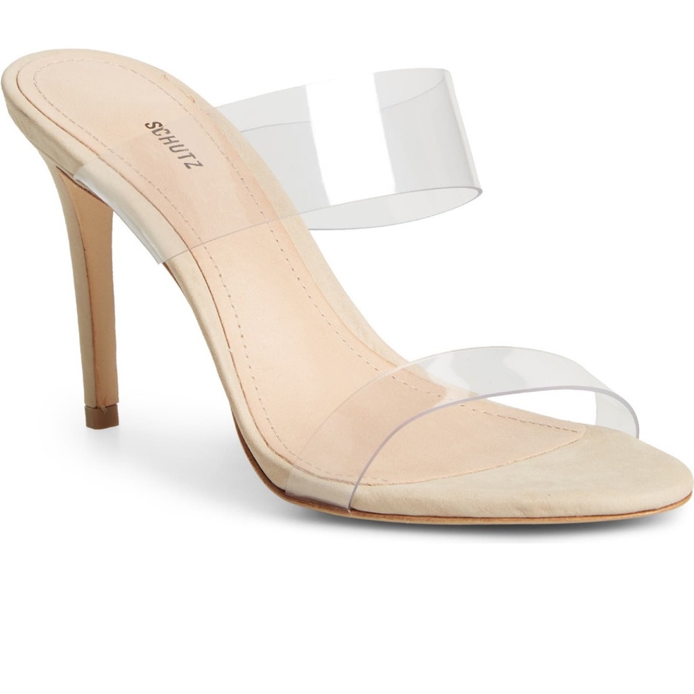 Schutz Ariella Mule Beige Transparent